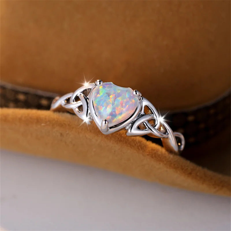 DL Mystic White Fire Opal Ring (China Edition)