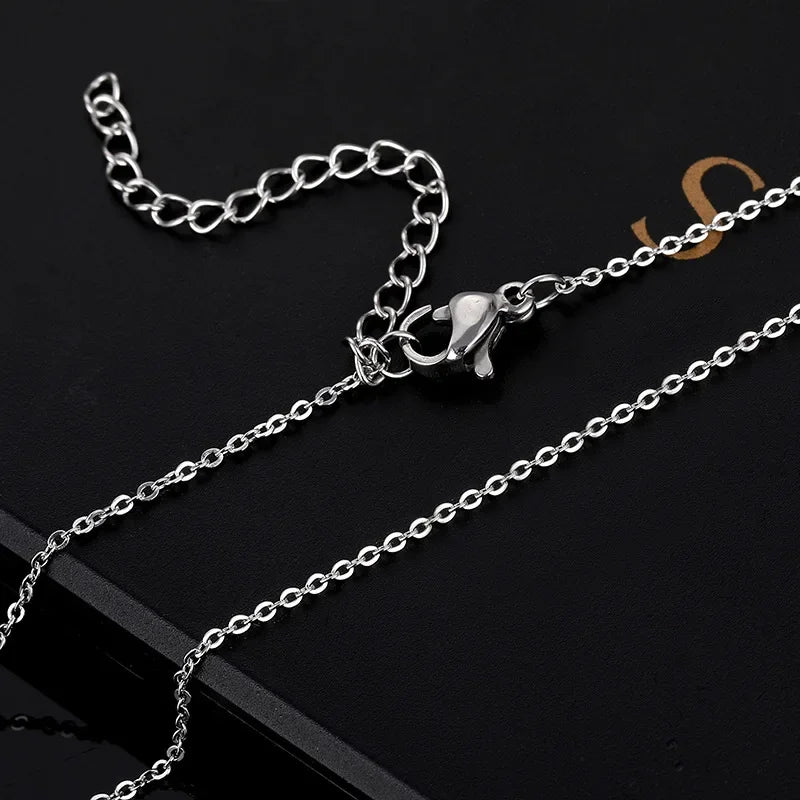 DL Stainless Steel Vintage Feather Pendant Necklace (Canadian Edition)