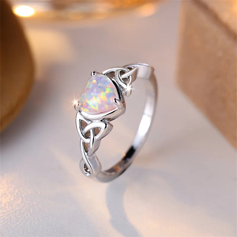 DL Mystic White Fire Opal Ring (China Edition)