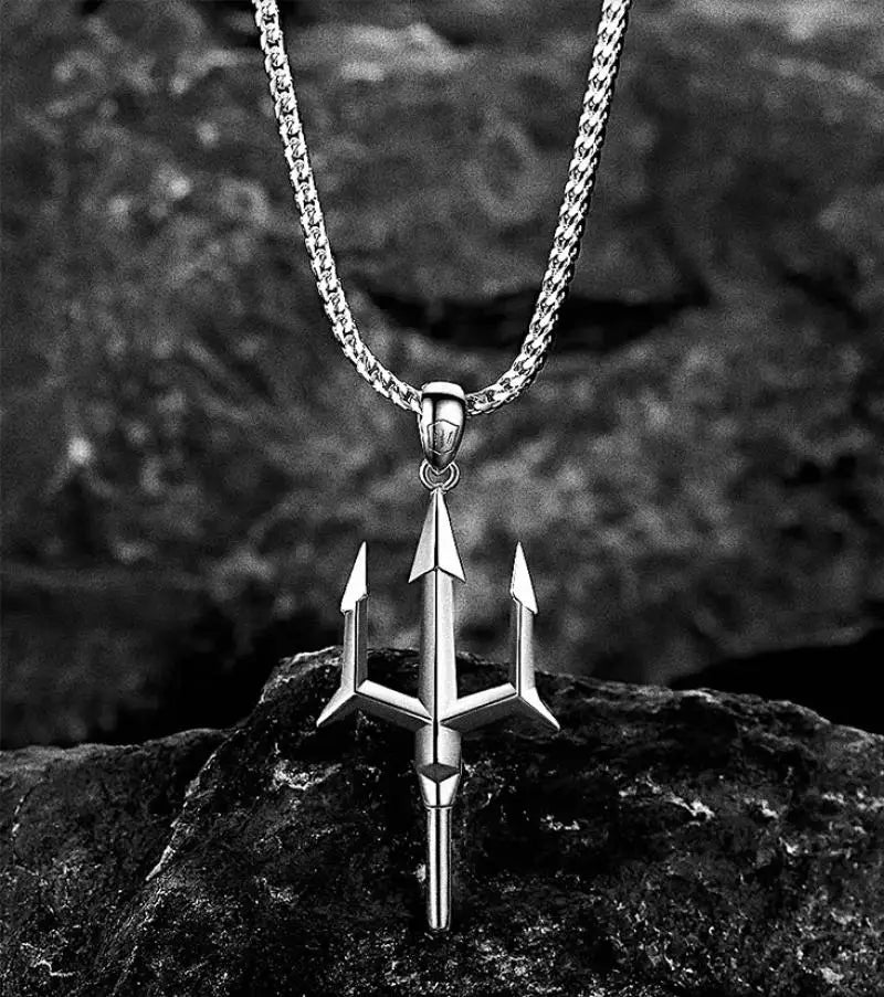 DL Poseidon Trident Necklace (Korean Edition)