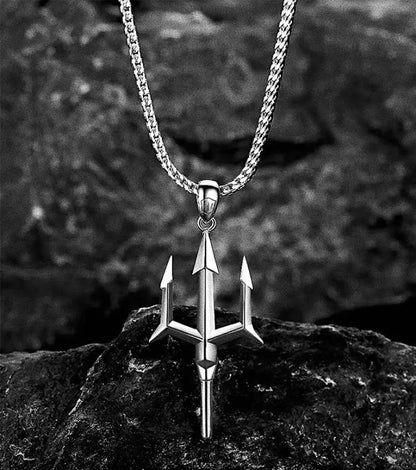 DL Poseidon Trident Necklace (Korean Edition)