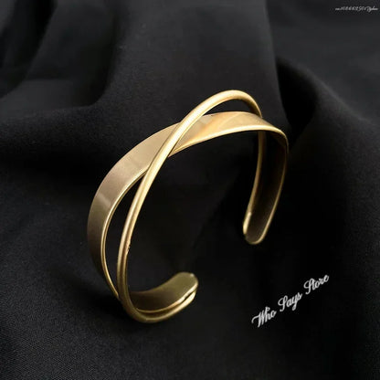 DL Stainless Steel Adjustable New Design Gold Plated Bracelet (USA Edition)
