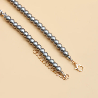 DL Crystal Class Gravel Clavicle Chain Cool Y2K Necklace (Canadian Edition)