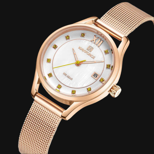 ساعة DL Naviforce للنساء NF5010S-RG-Y-RG