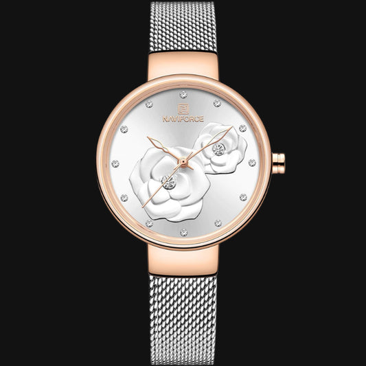 ساعة DL Naviforce للنساء NF5013-RG-WS